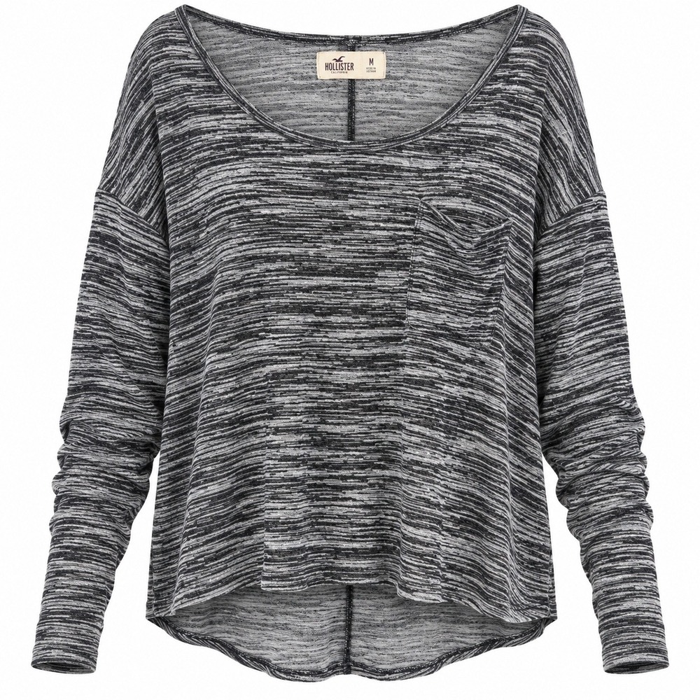 Hollister Space Dye Oversized Pocket Top M Slouchy Grunge Coastal